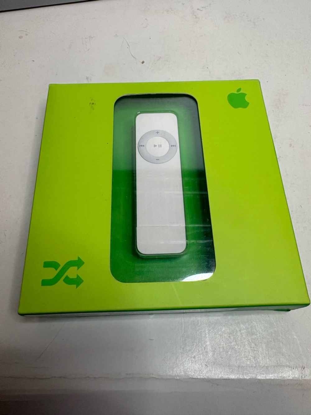 Apple White Remote in Lime Green Display Box